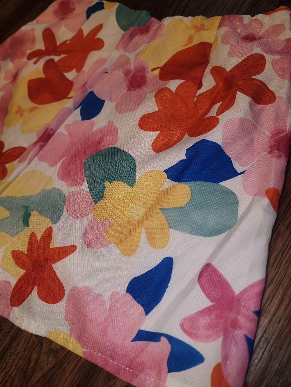 Multicolor Floral Print Simple Skort Size S - Picture 5 of 7